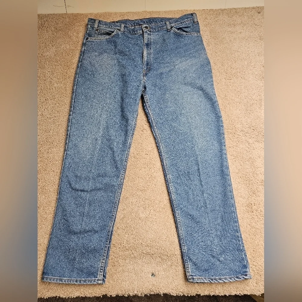 Levi’s 540 Flex Vintage Distressed Orange Tab Y2K Denim‎ Jeans Usa Made 42x30